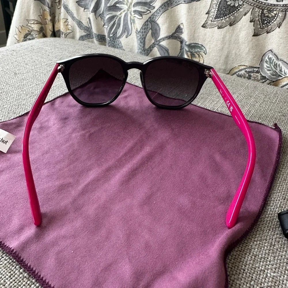 Ray-Ban Black Kids Sunglasses with Purple Tint Lenses